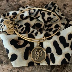 Alex and Ani letter P Bangle Bracelet